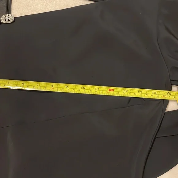 MELINDA ENG COUTURE BLACK 100% SILK GOWN size 10 - Picture 9 of 10